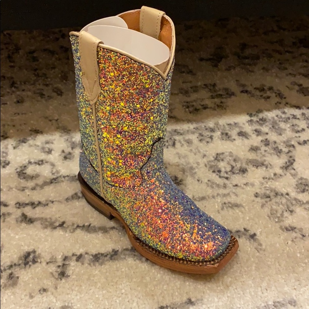 Little Girls Blue Glitter Boots New in Box!